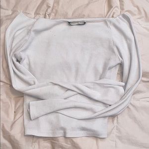 Long sleeve white off the Shoulder Brandy Melville
